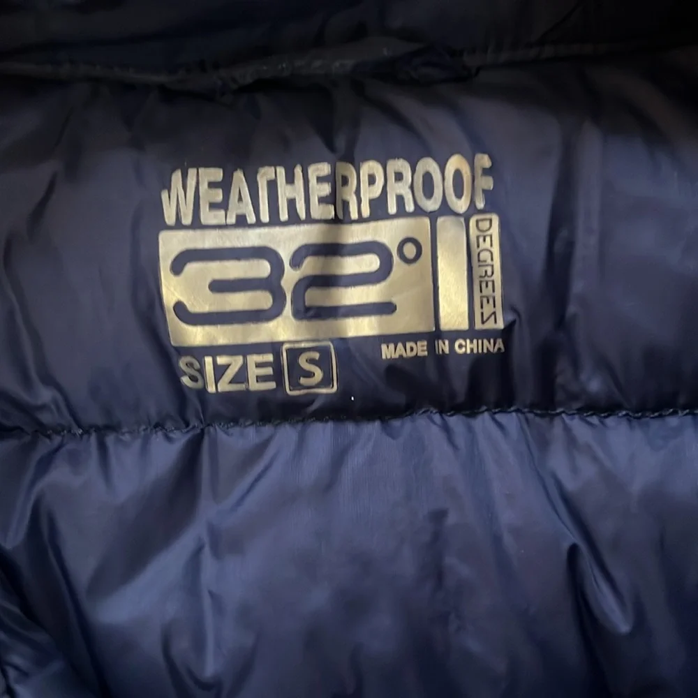 Women's Blue Down Vest - Picture 3 of 5